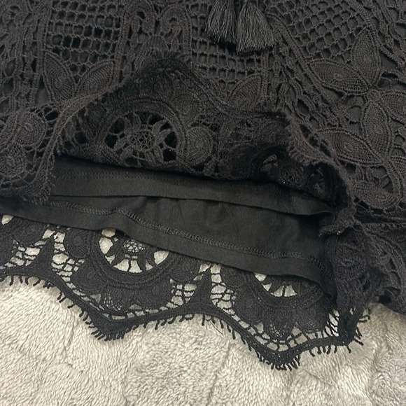 Express Bohemian Crochet Embroidered Tassel Tie Waistband Low Rise Microshorts S - Picture 4 of 7